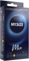 MY.SIZE MIX prezerwatywy dopasowane do obwodu rozmiar 53 mm cienkie smakowe prążkowane 10 szt.