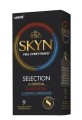 SKYN Prezerwatywy bez lateksu smakowe rozgrzewające z wypustkami zestaw 5 Senses + Selection