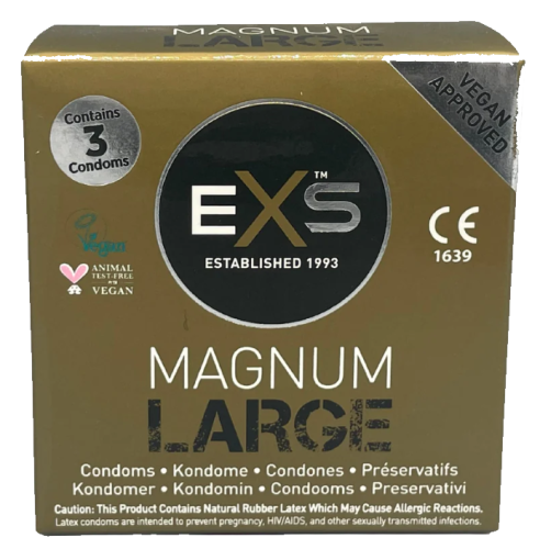 Prezerwatywy powiększone XL EXS Magnum Large   3 sztuki