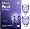 SATISFYER Kubeczki Menstruacyjne Silikonowe Higiena Intymna FEEL CONFIDENT