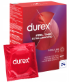 Durex Feel Thin Extra Lubricated Prezerwatywy super cienkie dodatkowo nawilżane 24 szt.