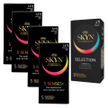 SKYN Prezerwatywy bez lateksu smakowe rozgrzewające z wypustkami zestaw 5 Senses + Selection