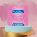 Pasante Sensitive Prezerwatywy Cienkie Zwiększona Czułość Nawilżane Naturalne 50 szt.