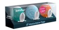 Satisfyer Jajka MASTURBATOR tekstura wypustki 3 szt. silikonowe 