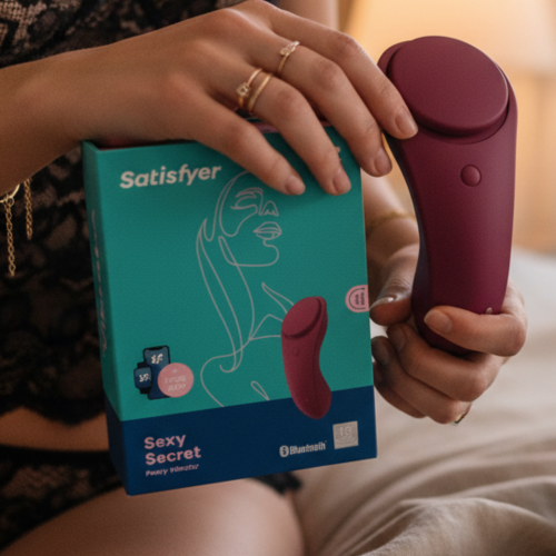 Satisfyer Wibrator masażer Wodoodporny Silikonowy Moc doznań SEXY SECRET