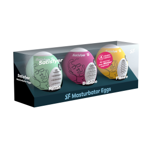 Satisfyer MINI MASTURBATOR w kaształcie jajka Masturbator Eggs zestaw 3 szt