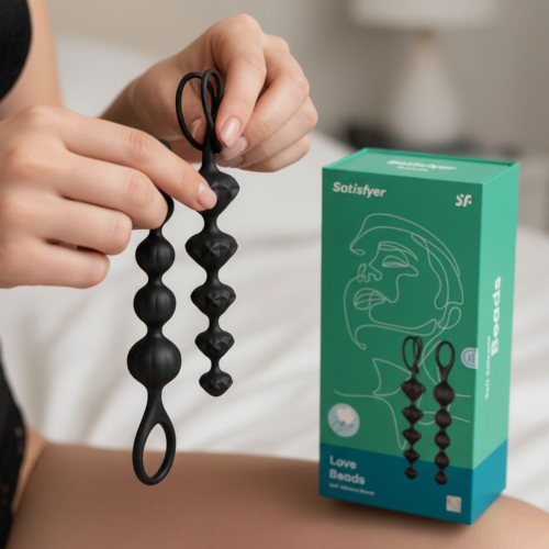 Satisfyer Korki analne Koraliki Kulki Silikonowe Potęgujące doznania LOVE BEADS