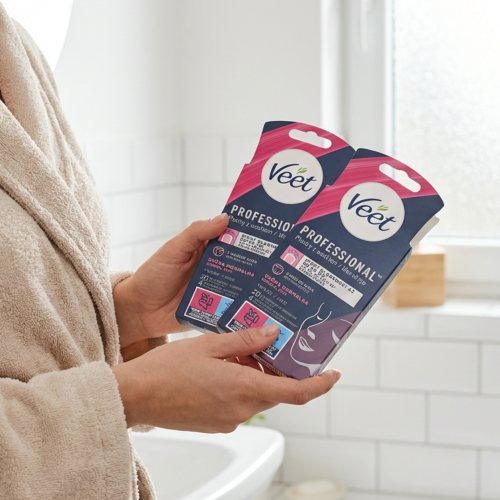 VEET Plastry Z Woskiem Do Twarzy Skóra Normalna Z Masłem Shea 2x 10 szt 