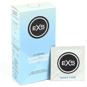 Prezerwatywy Ultra Cienkie EXS Nano Thin - Nawilżane Cienkie 12 szt. 