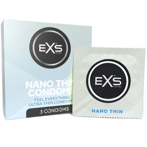 Prezerwatywy ultra cienkie EXS Nano Thin nawilżane cienkie 3 szt.