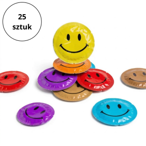EXS Smiley Face Klasyczne Prezerwatywy Wegańskie zestaw 25 sztuk