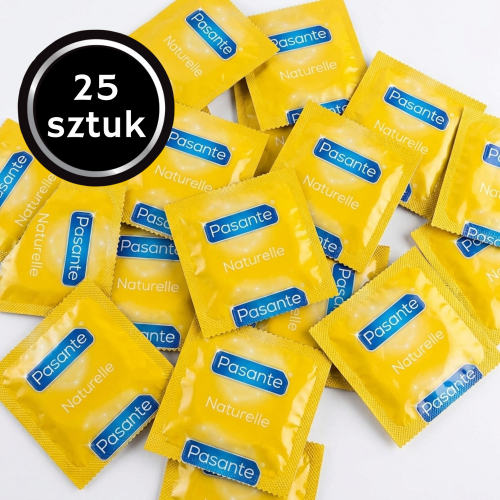 Nawilżane Prezerwatywy Klasyczne Pasante Naturelle Lateksowe 25 szt.