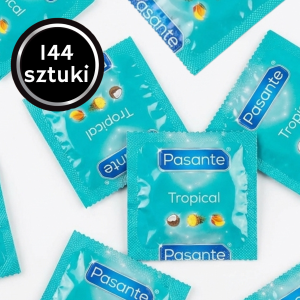Prezerwatywy Smakowe Pasante Tropical Cienkie Nawilżane Zapachowe 144 szt.