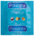 Prezerwatywy smakowe Pasante Tropical cienkie nawilżane zapachowe 144 szt.