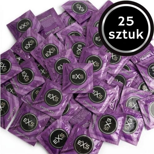 Prezerwatywy Smakowe EXS Chocolate - Czekoladowe Cienkie 25 szt.