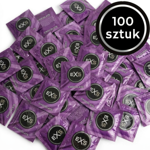 Prezerwatywy Smakowe EXS Chocolate - Czekoladowe Cienkie 100 szt.