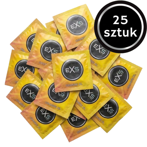 Prezerwatywy Duży Rozmiar EXS Grande Extra Large - Cienkie Dopasowane do obwodu 25 szt.