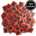 Prezerwatywy smakowe EXS Strawberry truskawkowe cienkie nawilżane 100 szt.