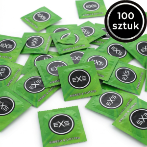 Prezerwatywy Prążkowane EXS Extreme - Z Wypustkami Stymulujące 100 szt.