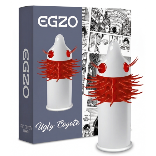 Prezerwatywy stymulujące prążkowane Egzo Ugly Coyote z wypustkami 1 szt.