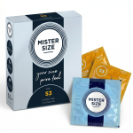 Prezerwatywy rozmiar M MISTER SIZE 53 mm Klasyczne dopasowane do obwodu 3 szt.