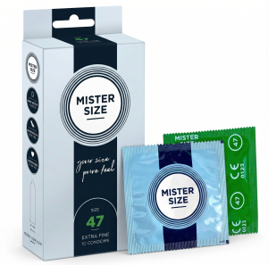 Prezerwatywy MISTER SIZE 47 mm Rozmiar XS mniejsze dopasowane do obwodu 10 szt.