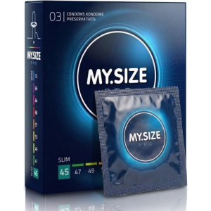 MY SIZE PRO Prezerwatywy rozmiar 45 mm dopasowane do obwodu 3 szt.