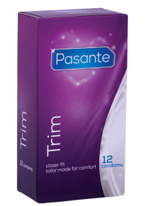  Pasante Trim Prezerwatywy Wąskie Ściśle Przylegające Mniejszy Rozmiar 12 szt.