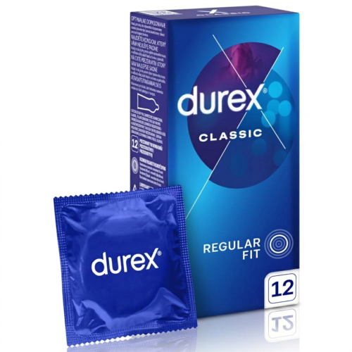 Durex Classic Prezerwatywy Klasyczne Grubsze Nawilżane 12 szt.