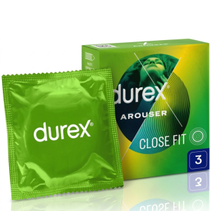 Durex Arouser Prezerwatywy prążkowane cienkie nawilżane 3 szt.