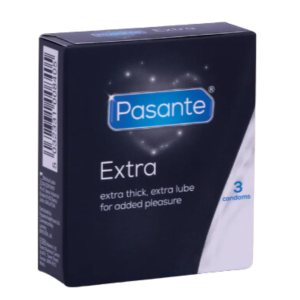 Pasante Extra Prezerwatywy Pogrubiane Mocne Nawilżane Wzmocnione Bezpieczne 3 szt.