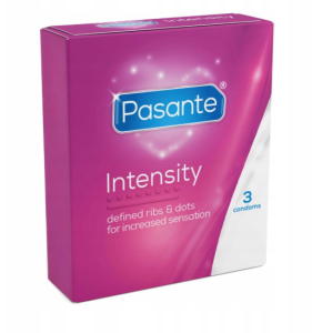 Prezerwatywy Pasante Intensity Prążki Wypustki Stymulujące Intensywne 3 szt.