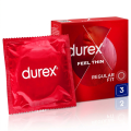 Durex Feel Thin Classic cienkie prezerwatywy nawilżane 3 szt.