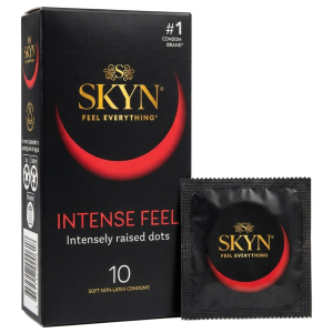  SKYN Intense Feel Prezerwatywy bez lateksu z wypustkami stymulujące 10 szt