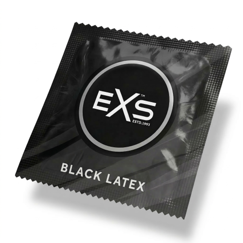 Prezerwatywy czarne EXS Black Latex cienkie nawilżane lateksowe 1 szt.