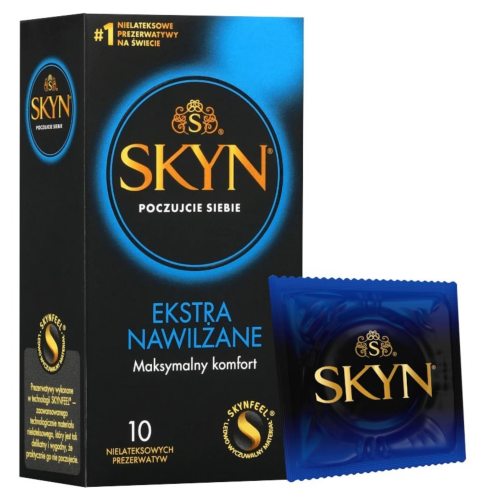 Prezerwatywy nawilżane SKYN Ekstra bez lateksu cienkie 10 szt.