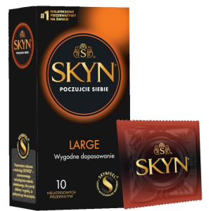 SKYN Large Prezerwatywy bez lateksu większy rozmiar XL 10 szt.