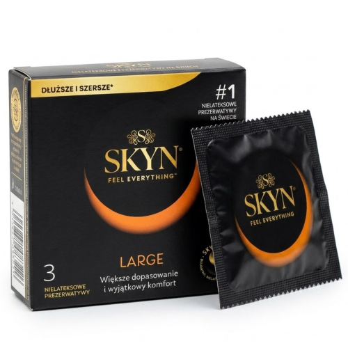SKYN Large Prezerwatywy bez lateksu większy rozmiar XL 3 szt.