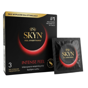 SKYN Intense Feel Prezerwatywy bez lateksu z wypustkami stymulujące 3 szt.