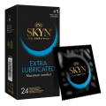 Prezerwatywy nawilżane SKYN Ekstra Lubricated  bez lateksu 24 szt.