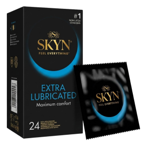 SKYN Ekstra Lubricated Prezerwatywy bez lateksu nawilżane 24 szt.