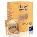 Durex Sensual Extra Lube Prezerwatywy nawilżane z lubrykantem cienkie 20 szt.