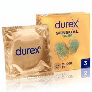 Durex Sensual Slim Prezerwatywy dopasowane cienkie XS 3 szt.