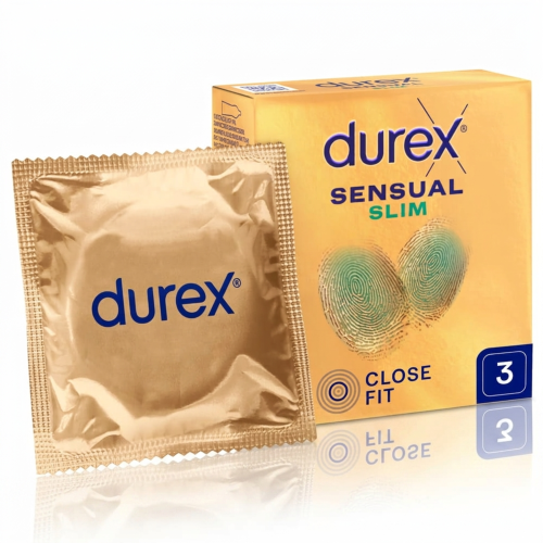 Durex Sensual Slim Prezerwatywy dopasowane cienkie XS 3 szt.
