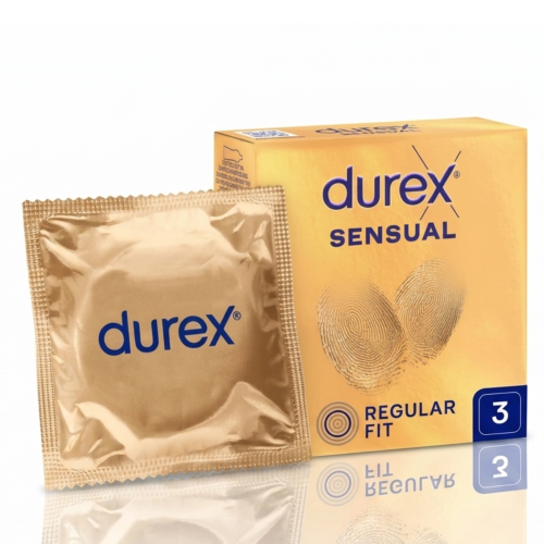 Durex Sensual Prezerwatywy super cienkie delikatne nawilżane 3 szt.