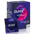 Durex Mutual Pleasure Prezerwatywy prążkowane z wypustkami z lubrykantem stymulującym 20 szt.