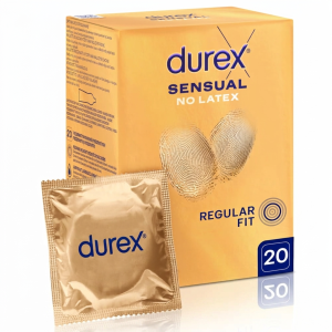 Durex Sensual No Latex Prezerwatywy bez lateksu cienkie nawilżane 20 szt.