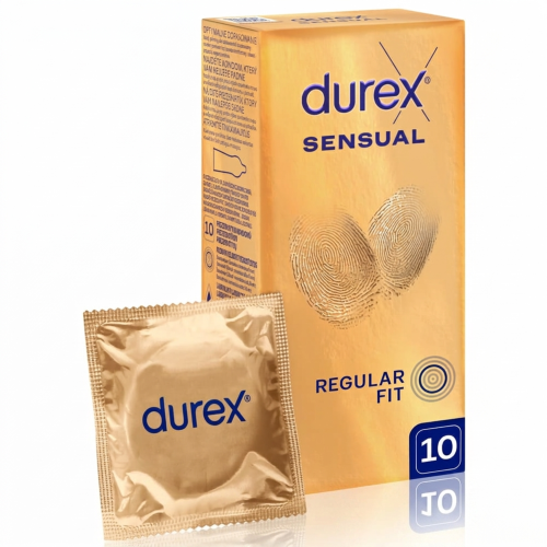 Durex Sensual Prezerwatywy super cienkie delikatne nawilżane 10 szt.