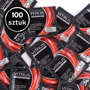 Prezerwatywy Vitalis Stimulation & Warming Rozgrzewające stymulujące cienkie 100 szt.