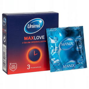 Prezerwatywy Unimil Max Love opóźniające wytrysk dłuższy stosunek 3 szt.